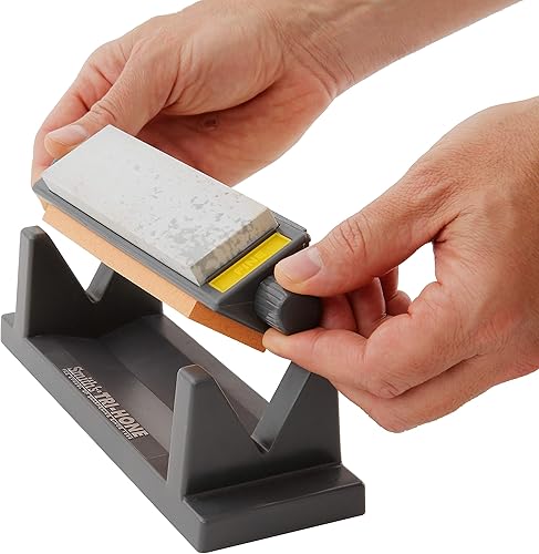 Miniatura 4 de Smith's TRI6 Arkansas Tri-Hone - Sistema de afilado gris de 6 pulgadas, piedras finas, medianas y gruesas y aceite de piedra Norton