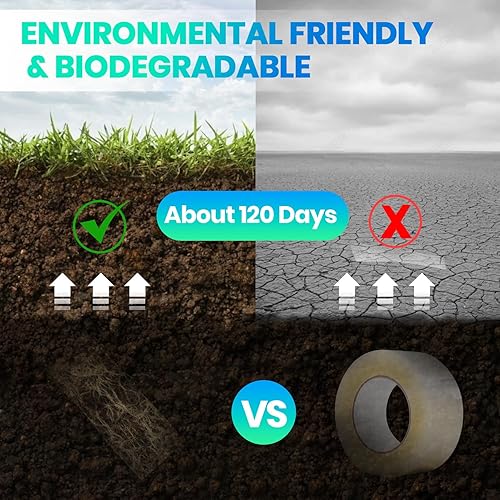 Miniatura 4 de ADHES - Cinta de papel kraft de alta calidad, 7.5 mil, 2 pulgadas x 55 yardas x 3 rollos, cinta de embalaje de papel biodegradable para escribir y