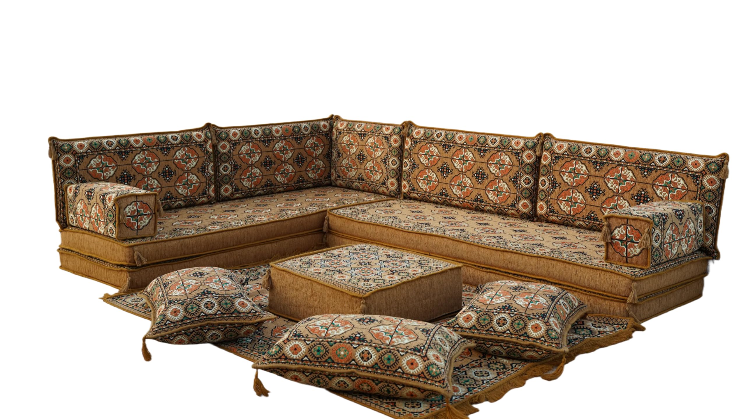 Amazon.com: arabicsofa Gold L Shaped Arabic Modular Moroccan Floor