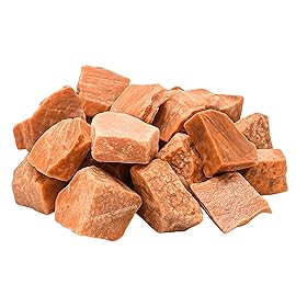 Amazing Gemstone 2 Pieces Peach Moonstone Raw Crystals and Healing Stones, Natural Rocks for Tumbling and DIY Raw Stones and Crystals