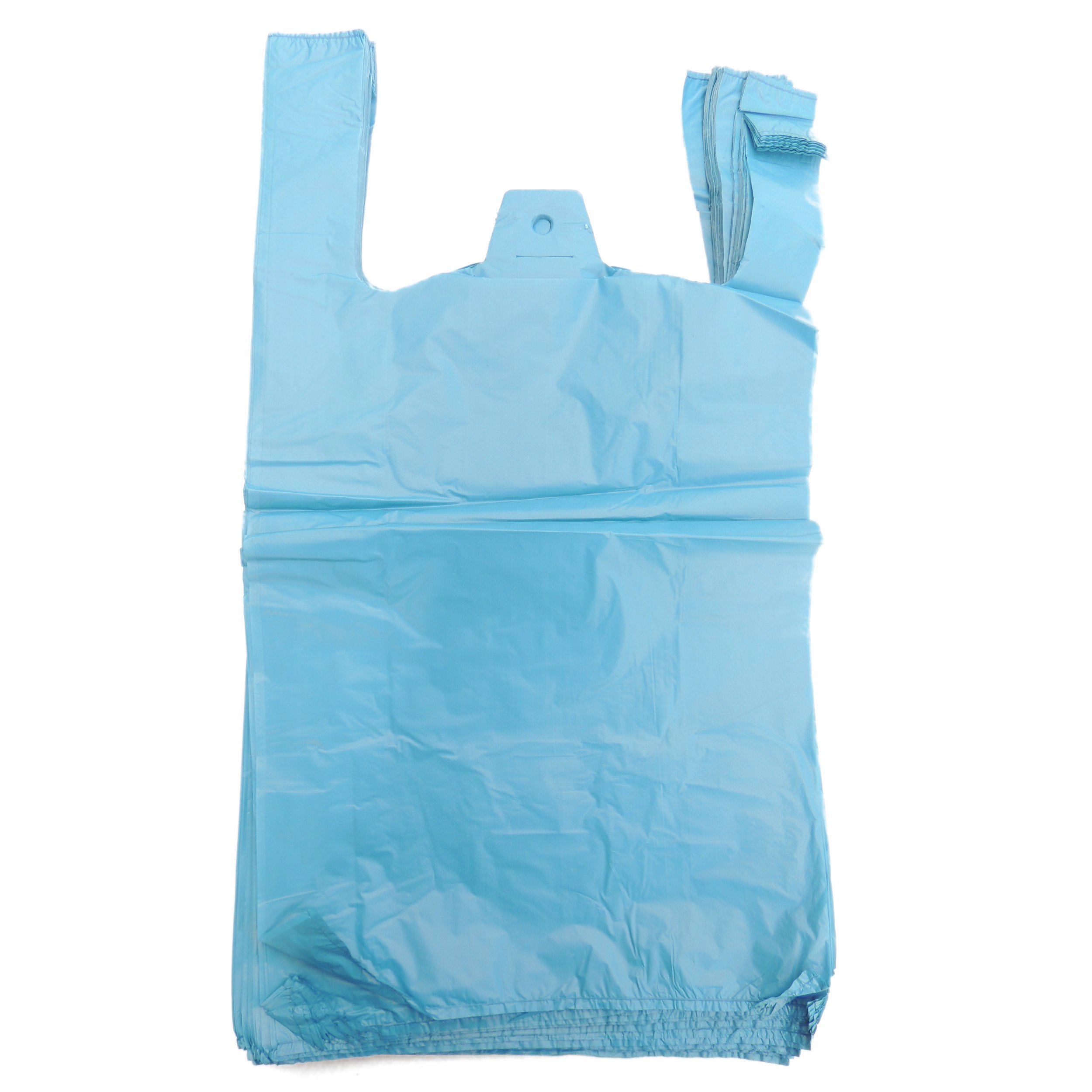 EPOSGEAR Extra Strong Eco Recycled Plastic Vest Carrier Shopping Bags - Perfect for Shops, Market Stalls, Off Licences etc (28mu Jumbo - 12" x 18" x 24", Blue, 500) — image 1