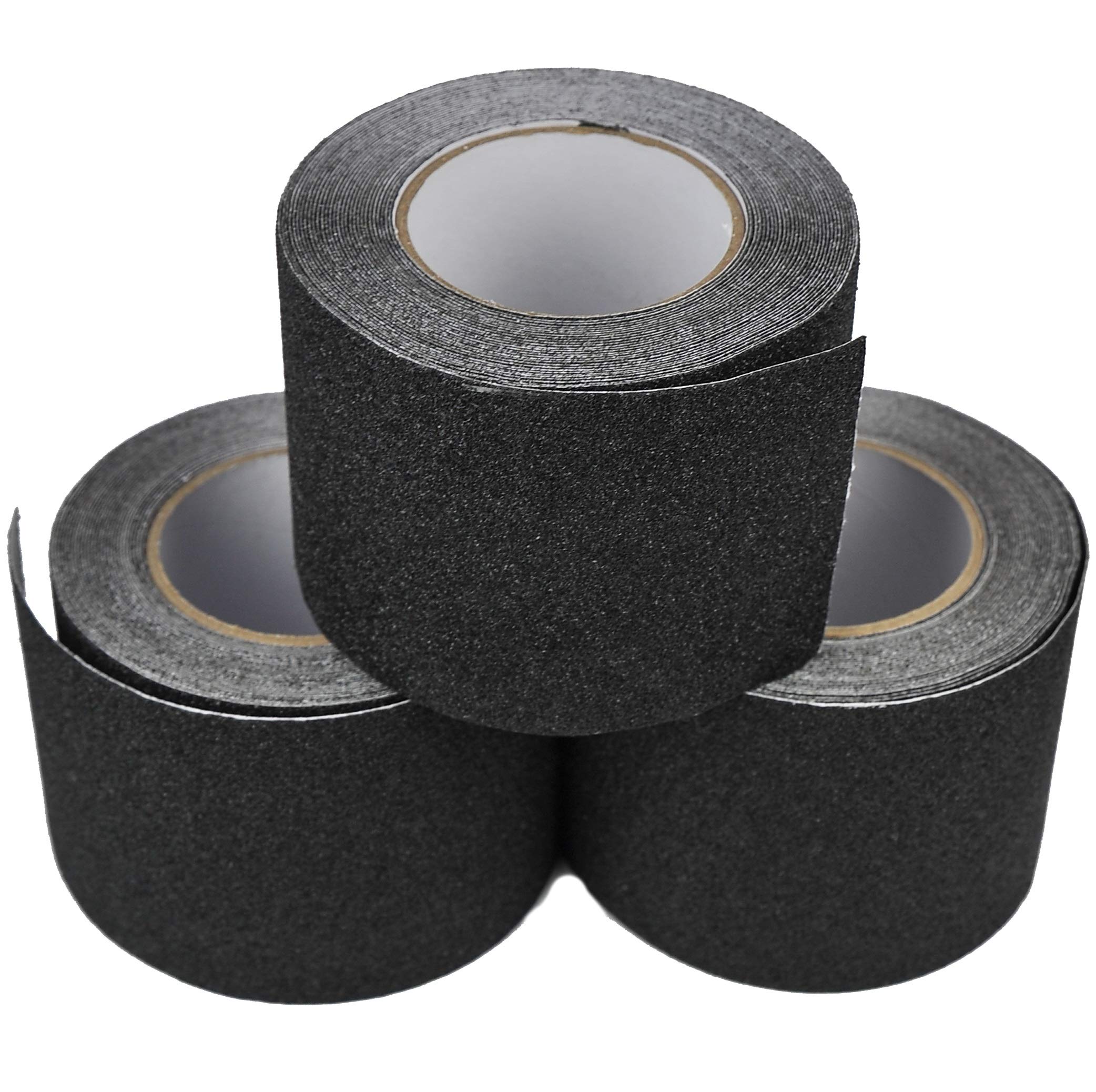 Anti Slip Tape Black Non Slip High Grip Adhesive Safety Flooring Sticky Backed - 100mm x 5m - (3 rolls)