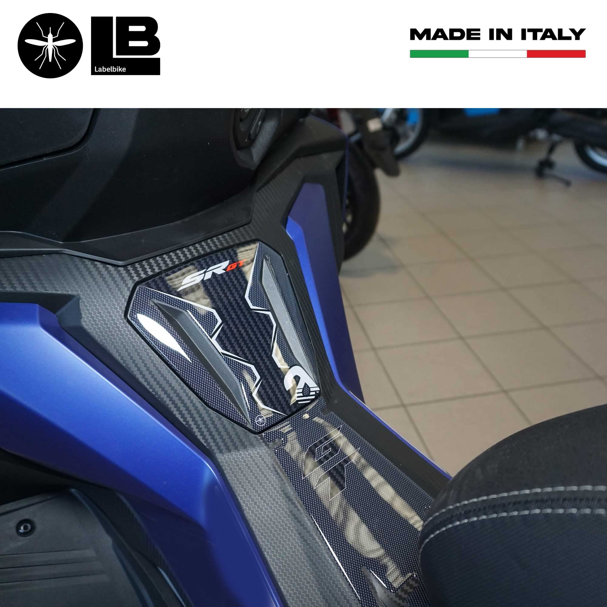 labelbike - Adesivi 3D Moto Scooter Sportello Serbatoio e Pedana Protezione e Decorazione in Resina compatibile con Aprilia SR GT 125 e 200