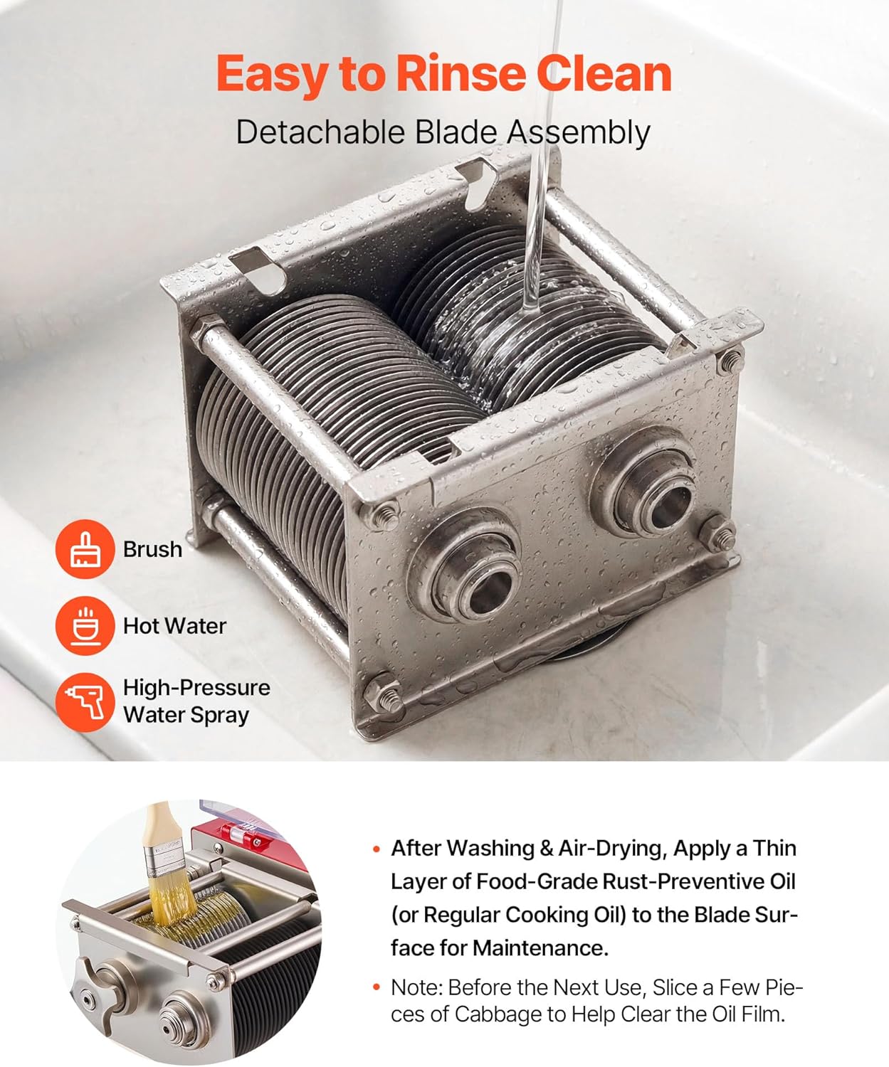 VEVOR Meat Cutting Machine, 850W Commercial Slicer, 3.5mm Heavy Duty Stainless Steel Blade Shredder for Boneless Meat Soft Vegetables, Electric Food Slicers for Kitchen Restaurant Supermarket