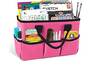 Craft Caddy Organizer with Handle (PINK)