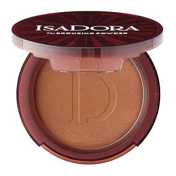 IsaDora The Bronzing Powder - Pressed Bronzer Powder for a Naturally Sun-Kissed Complexion with a Buildable Contouring Formula - Vegan Makeup Cruelty Free (43 Terracotta Bronze)