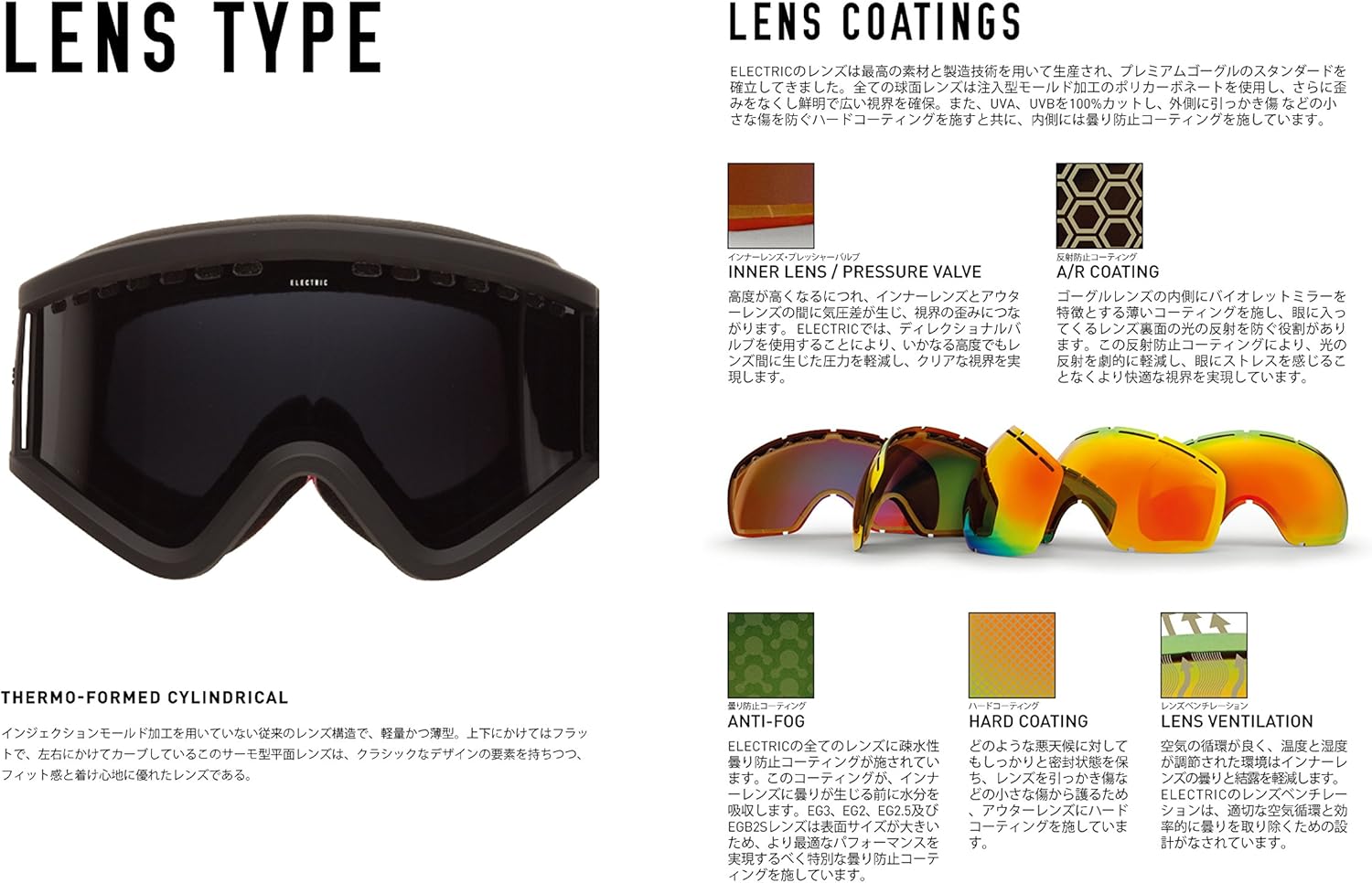 ELECTRIC VOLCOM コラボ ゴーグル エレクトリックELECTRIC EG2 VOLCOM