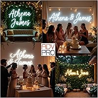 Vista 6 de ADVPRO Custom LED Neon Signs, Customizable for Wall Decor, Wedding, Birthday Party, Personalized Large Led Neon Light Sign with Surname, Name, Bar