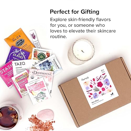 Miniatura 6 de Colección de té Skin Glow Wellness. 40 bolsas de té. Surtido de té de 10 sabores. Los mejores regalos de té para el cuidado de la piel para mujeres
