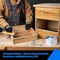 Vista 4 de toolant Rollo de papel de lija con forma de diamante de grano 240, 2-3/4 pulgadas de ancho, 10 yardas longboard, papel de arena autoadhesivo PSA