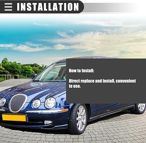 Miniatura 4 de Motoforti Limpiaparabrisas delantero de 24 pulgadas y 19 pulgadas, para Jaguar S-Type 2001-2008, goma, negro, 2 unidades