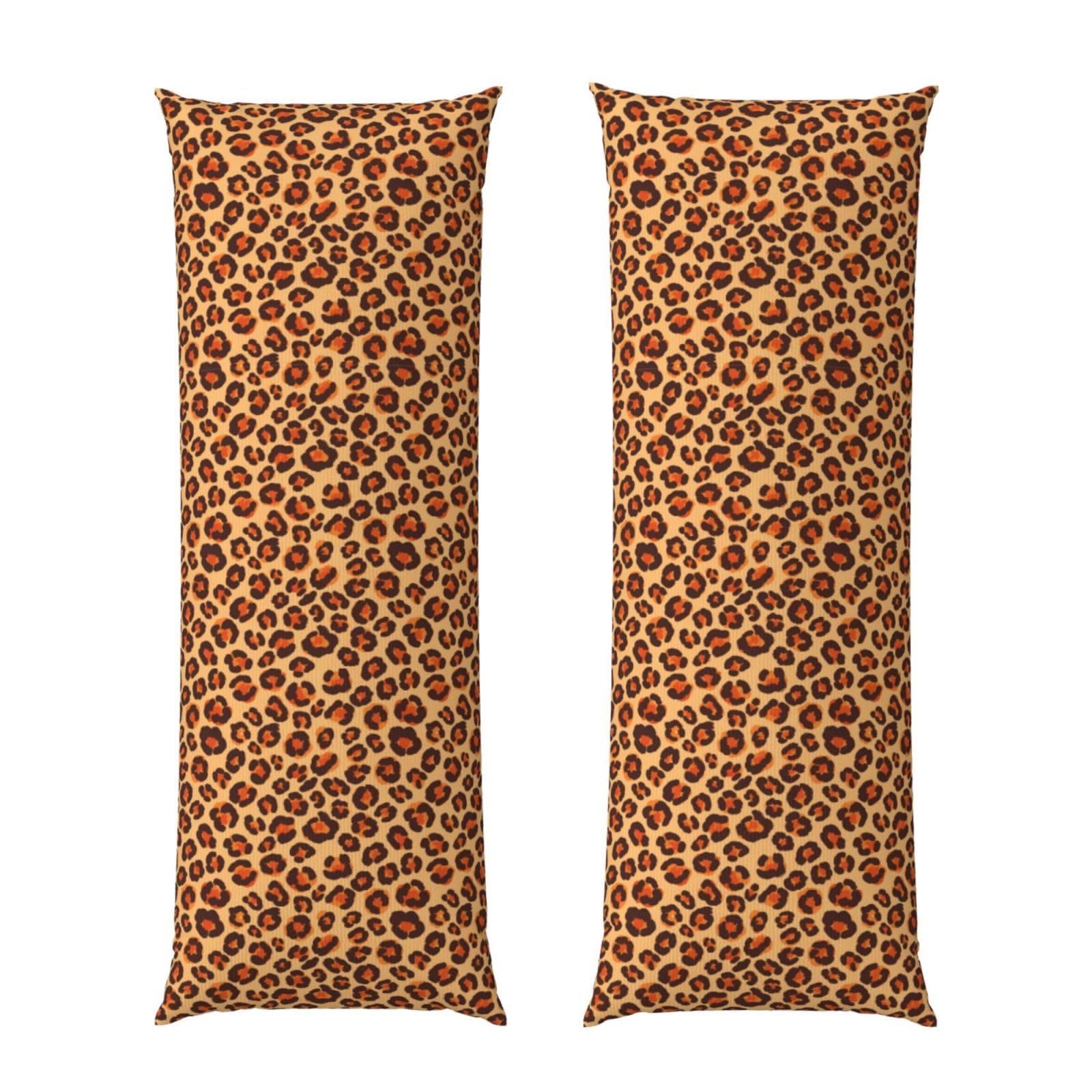 Long Pillowcase 20x60 Animal Cheetah Leopard Print, Body Pillow Cover with Hidden Zipper, Premium Brushed Fabric, Breathable Protector for Bedroom Sofa Home