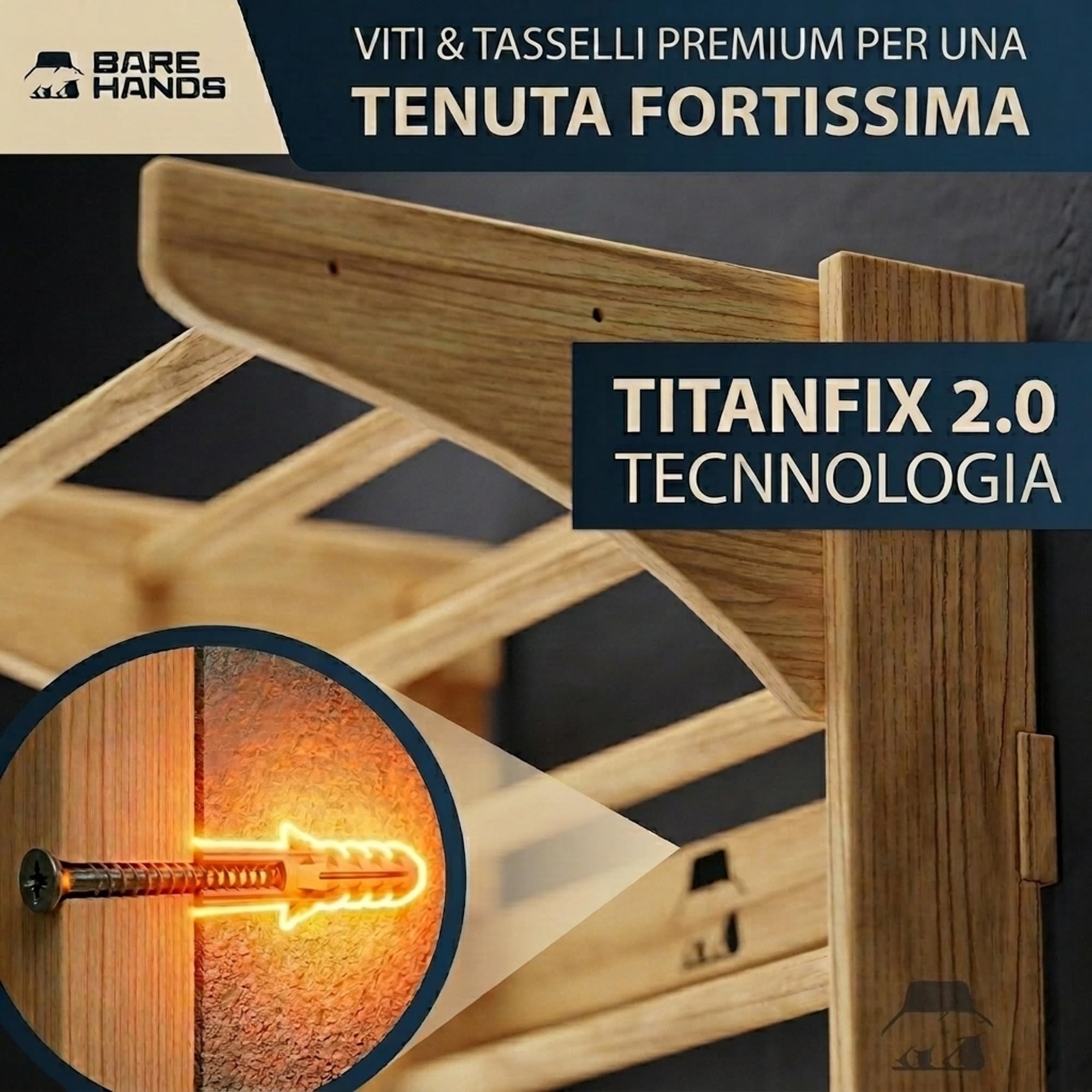 Bare Hands Spalliera Svedese in Legno per Adulti e Bambini – Parete da Ginnastica e Arrampicata Fino a 200 kg – Estremamente Robusta – Disponibile con o Senza Barra per Trazioni e Dip