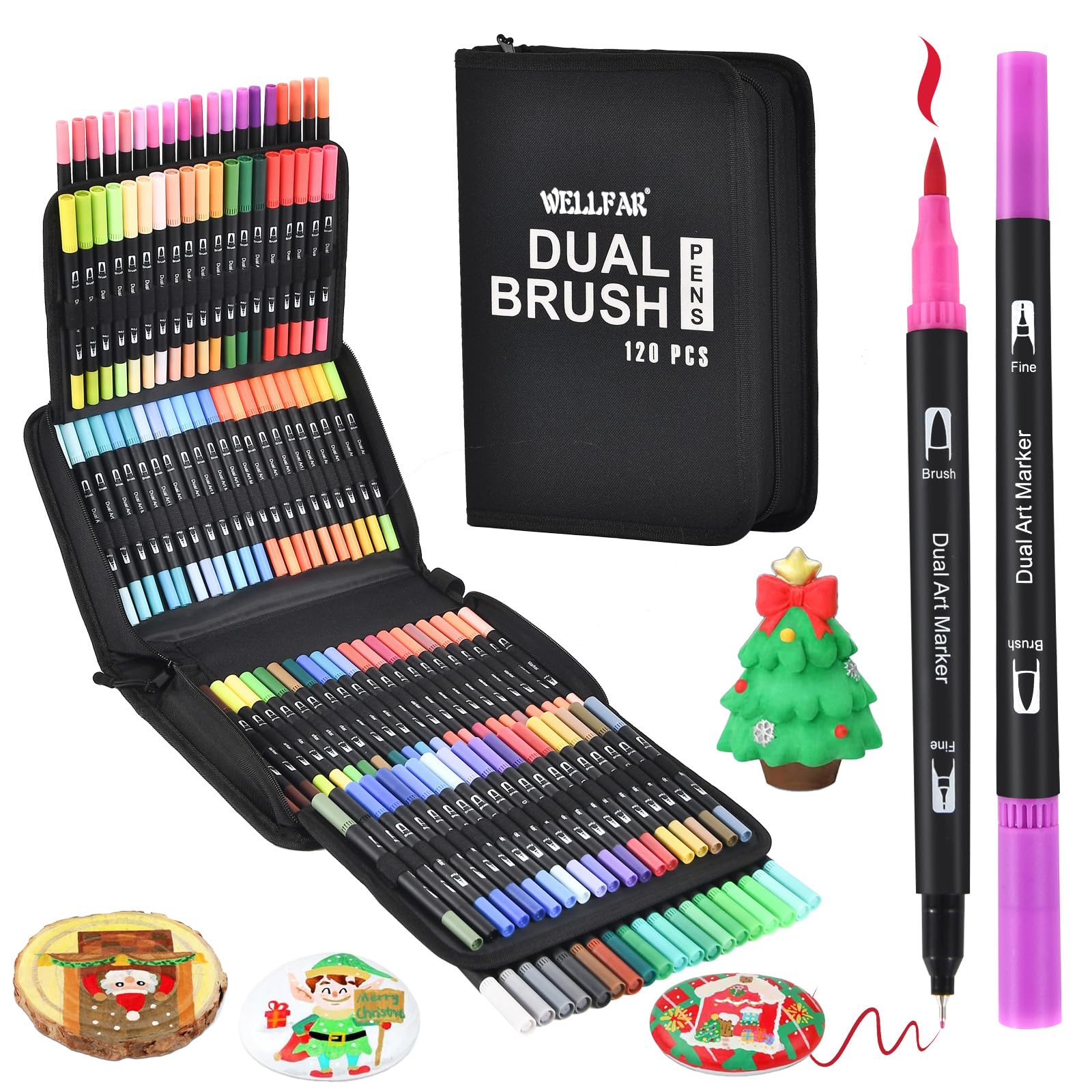 Amazon.com: 120 Colors Adult Coloring Book Markers No Bleed Dual