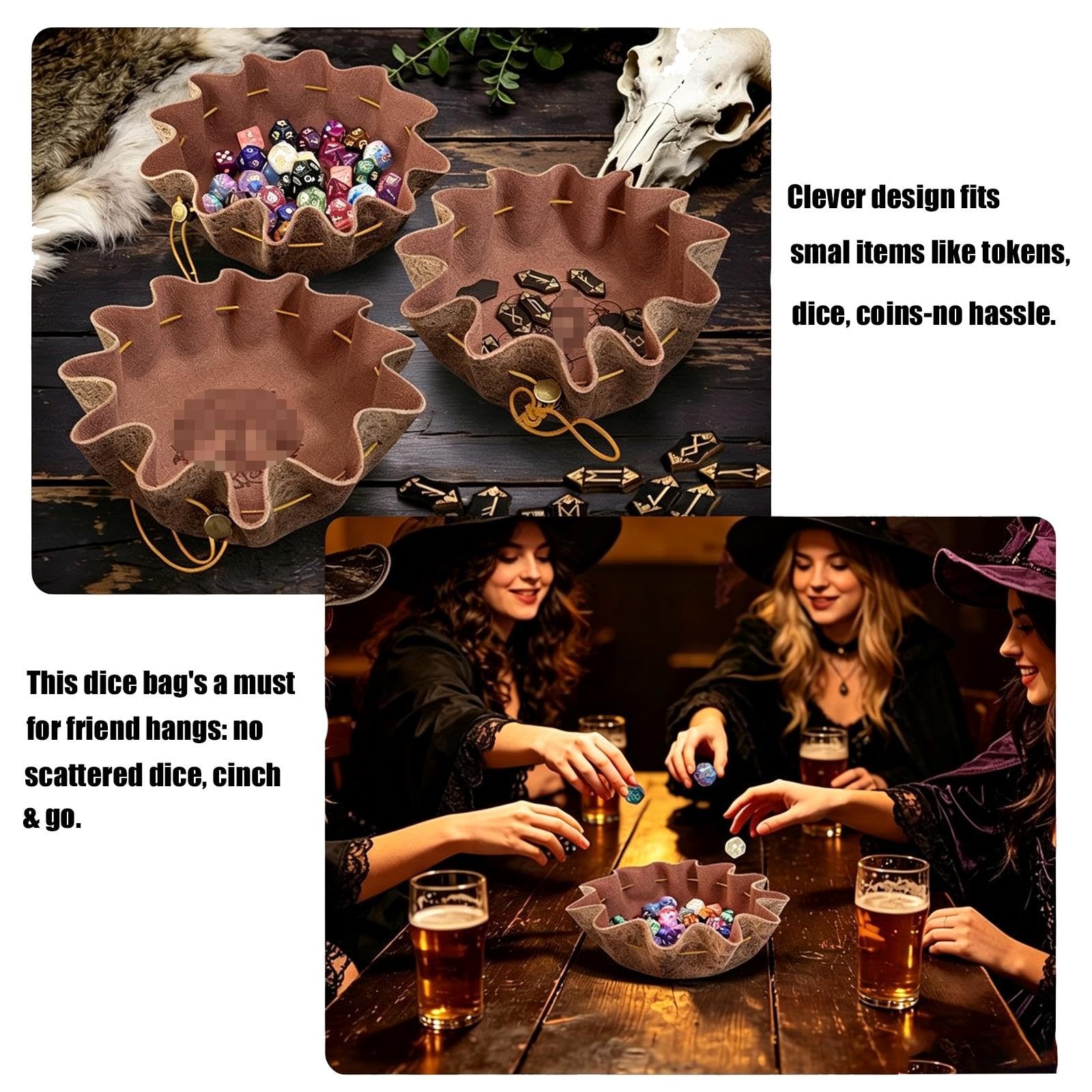 Lot de 7 Dés en Métal, Jeu de Dés Polyédriques DND pour Jeux de Société