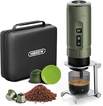 HIBREW H4C Explorer Portable Electric Espresso Maker, NS Pods&Grounds