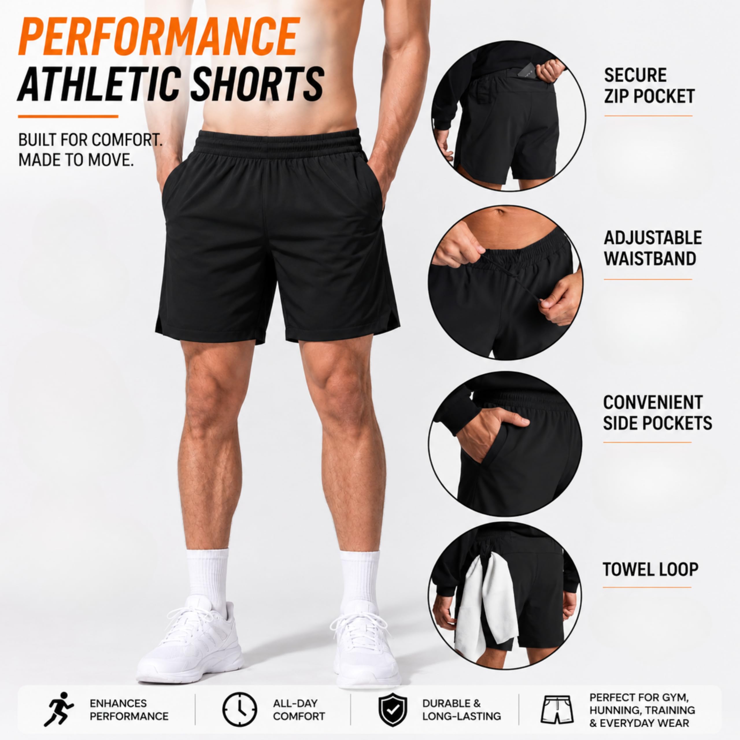 Conjunto Deportivo Hombre 2 piezas - Camisetas Deporte Hombre y Pantalones Cortos Hombre Deporte - Resistentes Transpirables y de Secado Rápido para Gym Crossfit Running y Padel