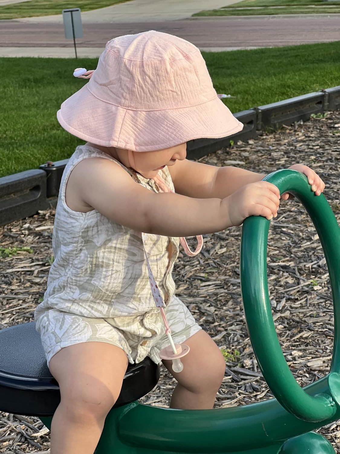 2 Pack Muslin Baby Sun Hat Sun Protection Baby Bucket Hat with Wide Brim Beach Hats for Boys Girls