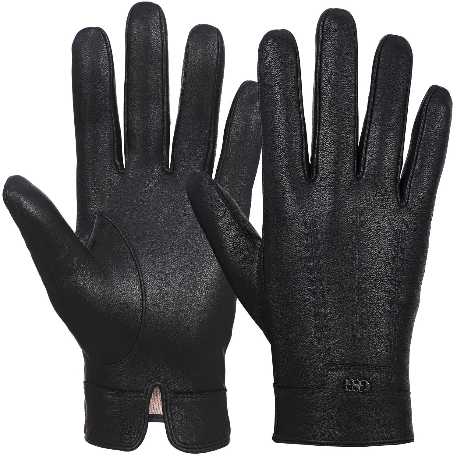Gants à drapeau brodé avec cachemire Noir Tommy Hilfiger