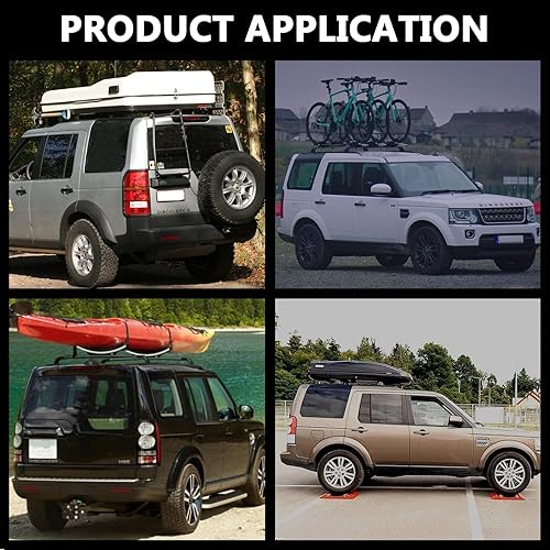 Miniatura 7 de ROKIOTOEX Barras transversales para portaequipajes de techo Discovery 3 LR3 2005-2009, Discovery 4 LR4 2010-2016, barras transversales para equipaje