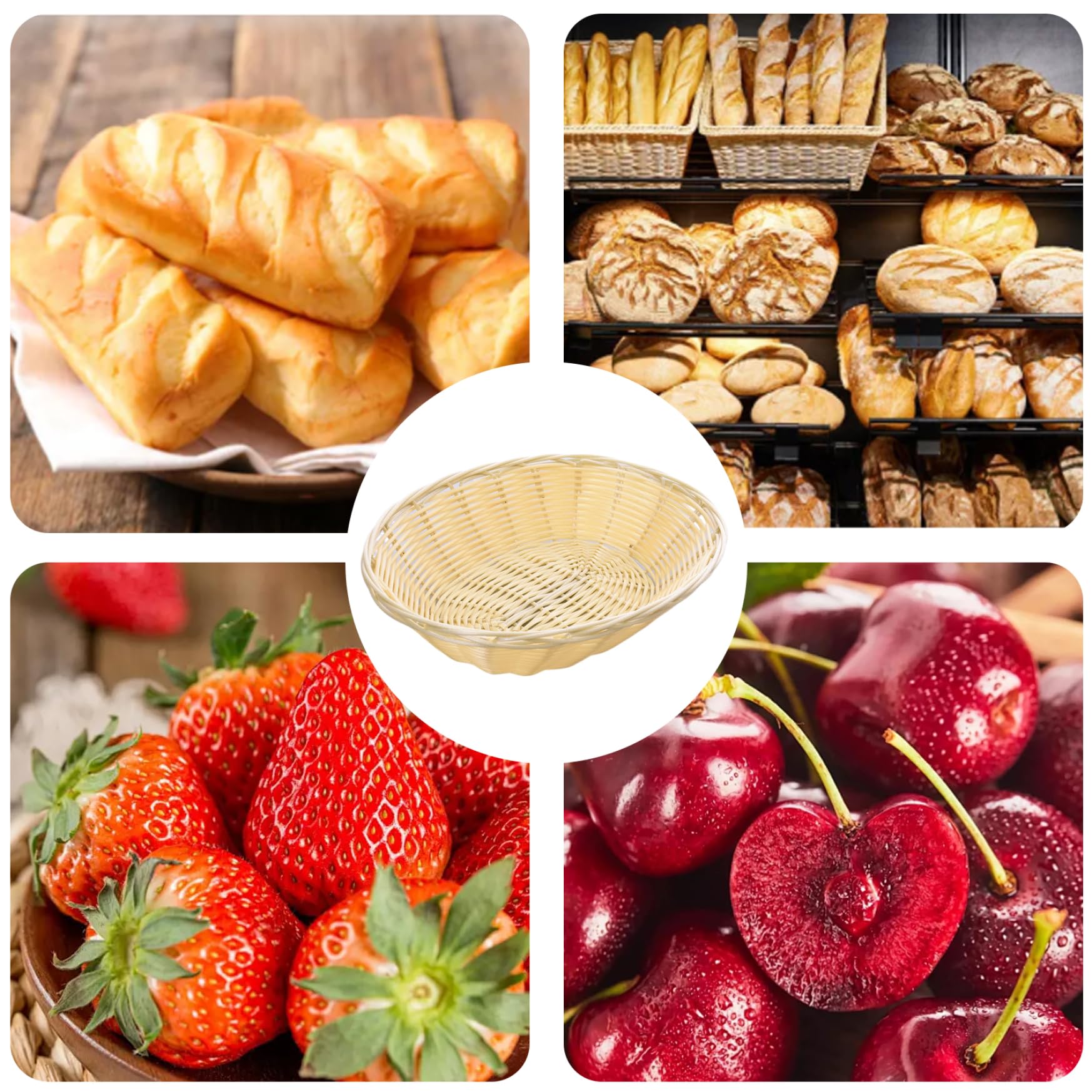10 pezzi cestini per pane ovali per tavolo cesti regalo in plastica 7,9x2,4'' cestini per alimenti vuoti cestino per frutta per cucina ristorante