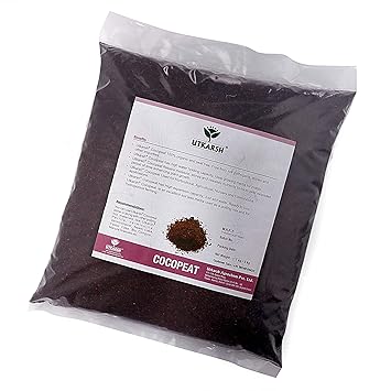 Utkarsh Decompressed Washed Cocopeat Powder Low EC/TDS for Gardening and Hydroponics (900 gm; Pack of 1) - image, photos