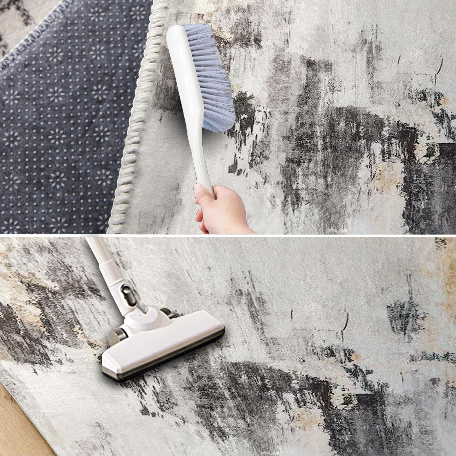 Safunion Tappeto Tappeti da soggiorno di grandi dimensioni Tappeto moderno astratto a pelo corto Tappeto morbido per camera da letto (Marrone astratto/Multi, 200 x 300 cm)