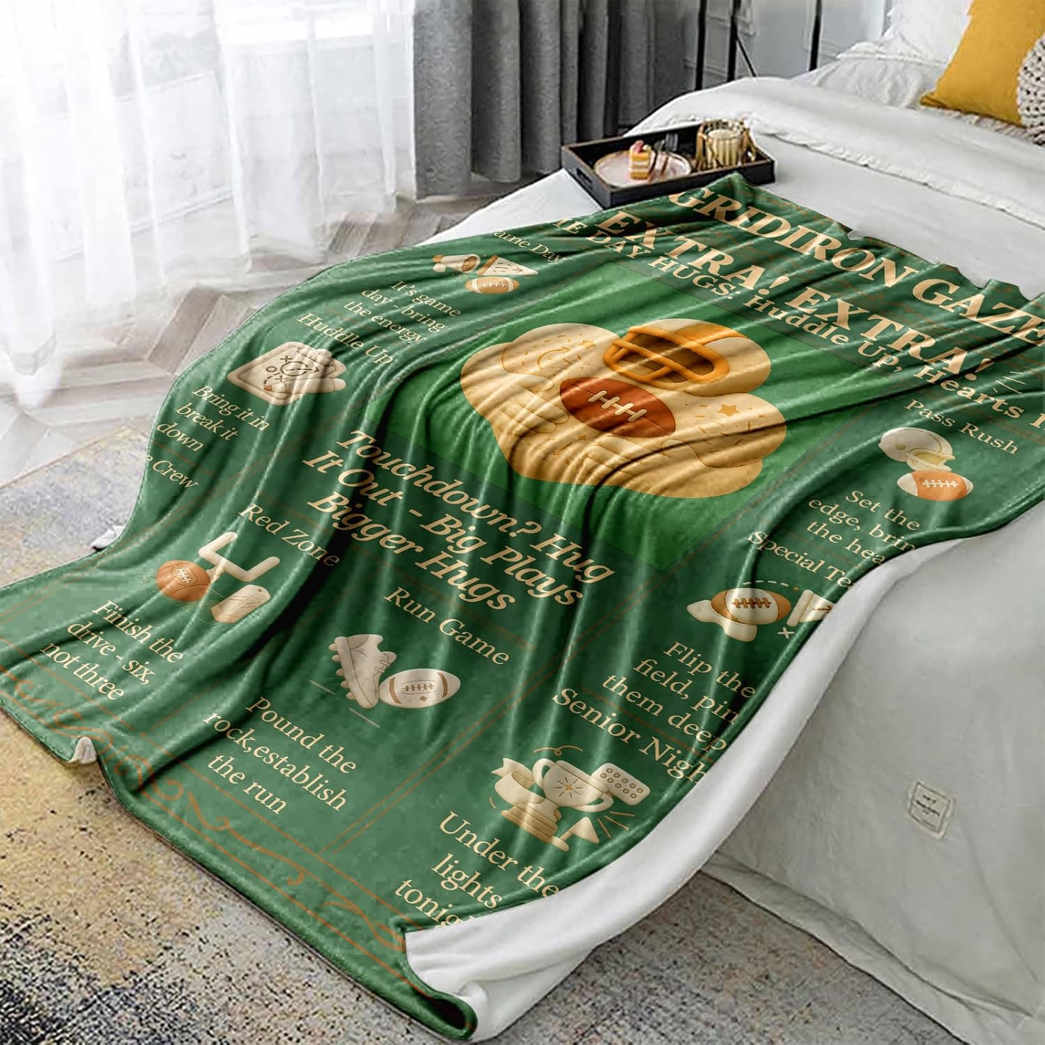 Football Blanket 60x50 Flannel Throw for Adults – Game Day Stadium & Bleacher Warmth, Tailgate Ready, Cozy Sports Gift, Football Throw Blanket - Image 7