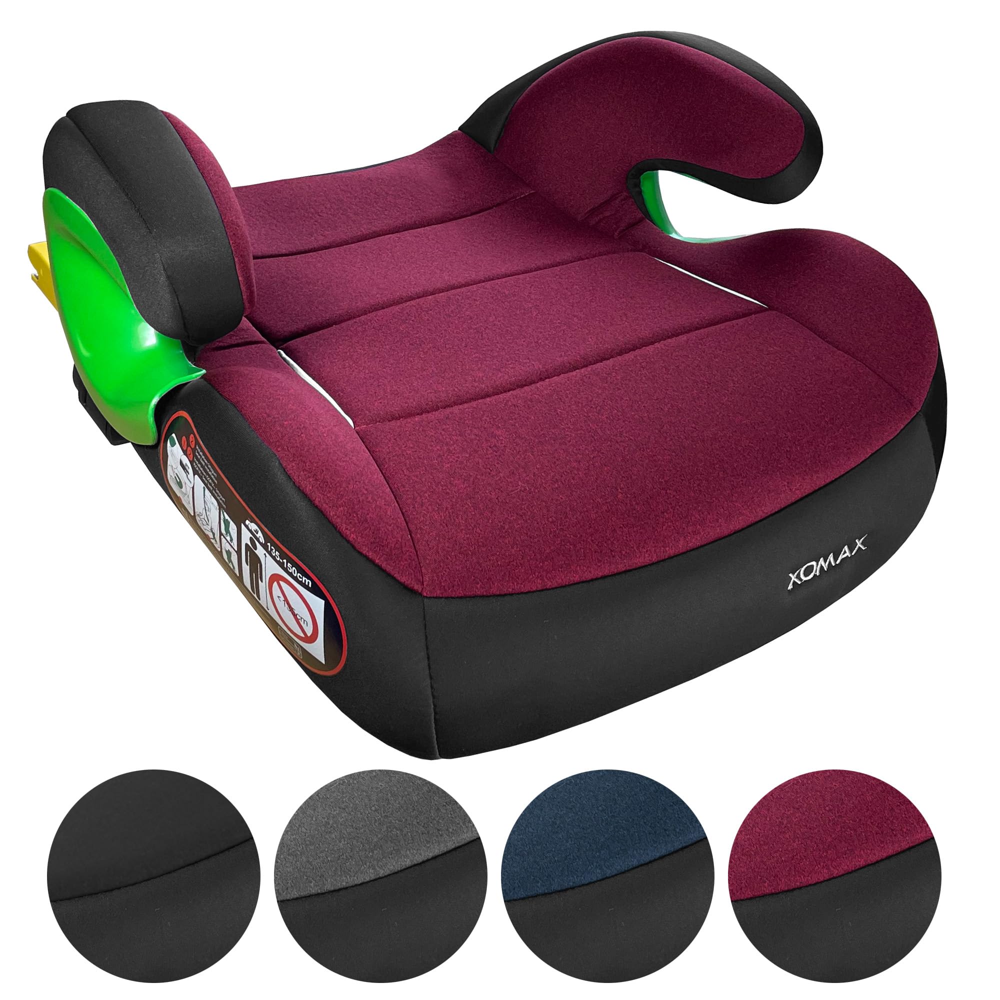 XOMAX KBH310 Rehausseur de siège pour enfant avec ISOFIX I évolutif I 15-36 kg, 3-12 ans, groupe 2/3 I ECE 8