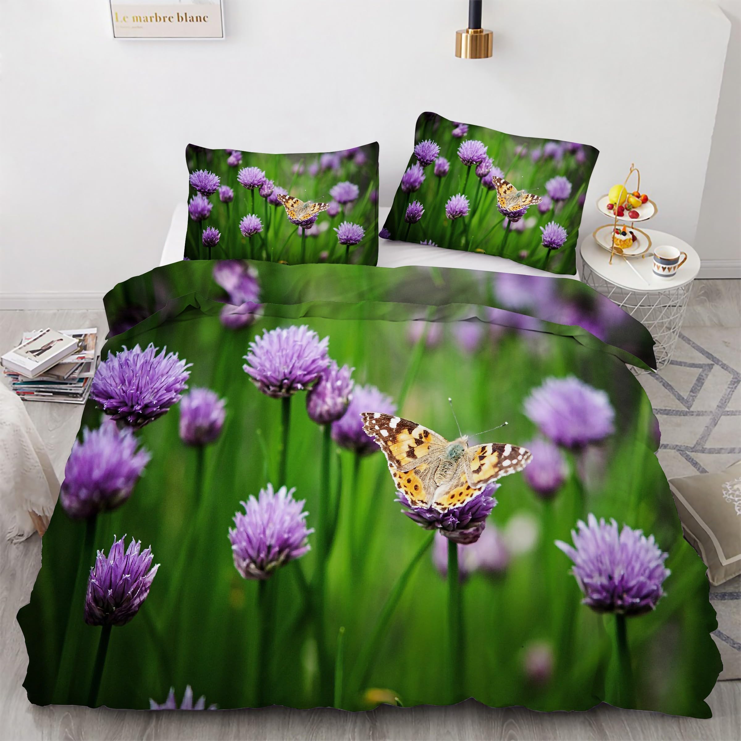 Housse de Couette 200x200 Fermeture Éclair Facile Parure Lit Microfibre
