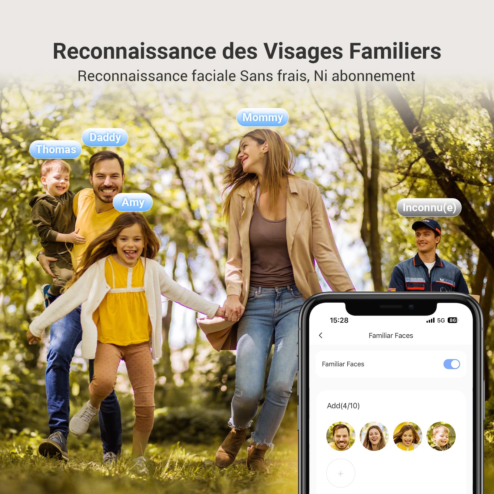 EZVIZ EP4 Argent Visiophone Connecté Interphone Vidéo 4K Écran Tactile 5,5 Reconnaissance Faciale IA Batterie 7100mAh