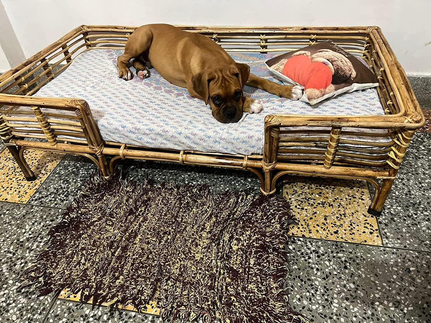 Craftcane Bamboo Cane Pet Bed for Dogs and Cats with Foam (Square) (B0CL3982RM) Amazon Price History, Amazon Price Tracker