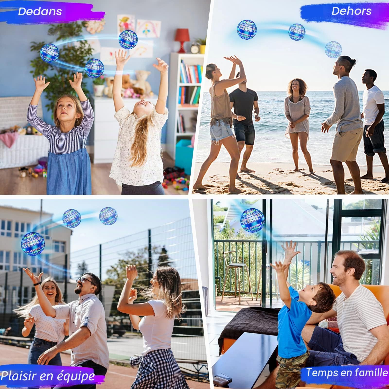 semai Boule Volante Lumineuse, Flying Ball Jouet Jouets pour Enfants à partir, Jouets d'extérieur Boule Magique, Cadeaux pour garçons et Filles de 6 à 12 Ans