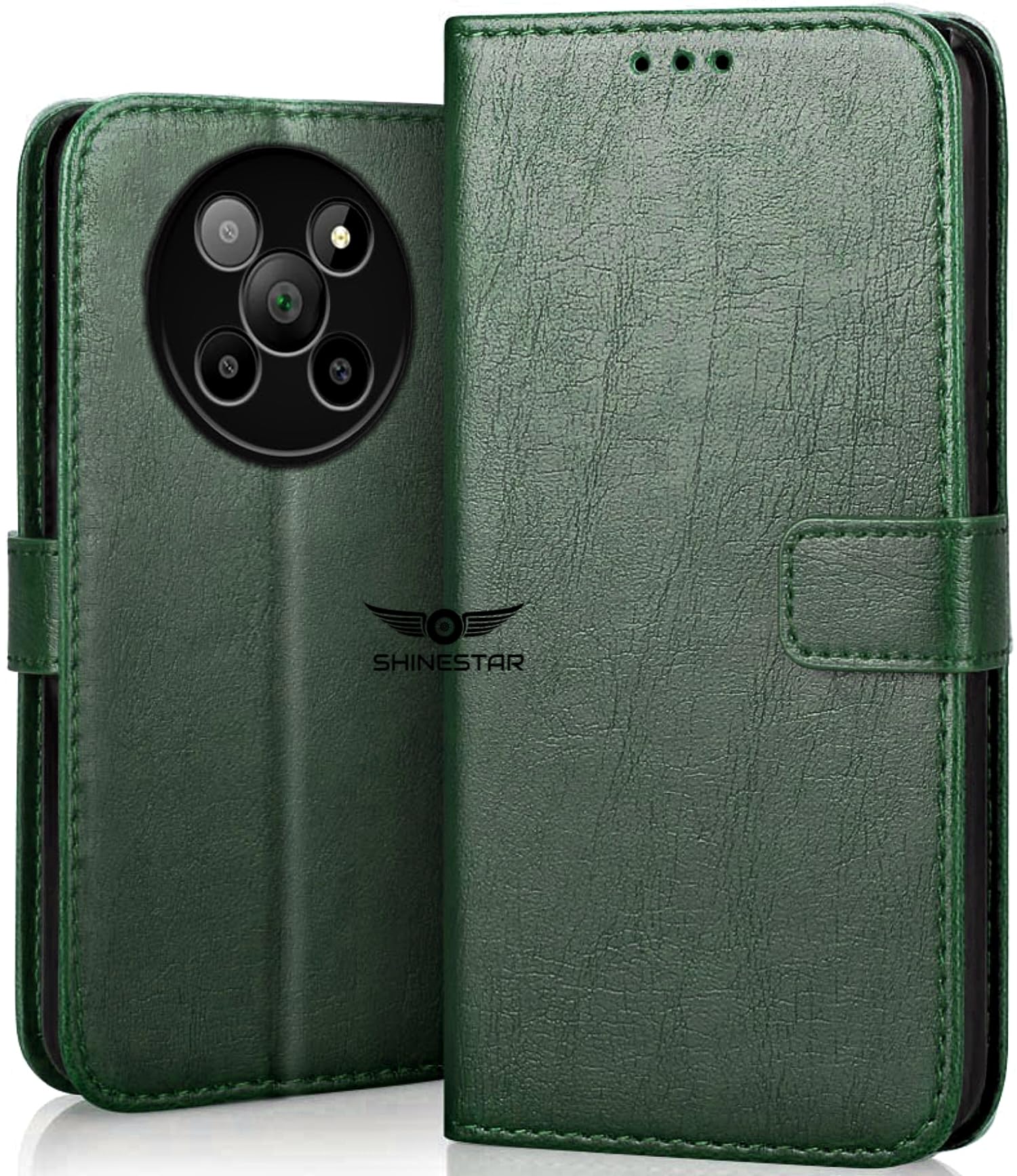 SHINESTAR Lava Agni 2 5G Flip Back Cover | PU Leather Flip Cover Wallet Case with TPU Silicone Case Back Cover for Lava Agni 2 5G - Unique Green (B0CVBQCKXK) Amazon Price History, Amazon Price Tracker
