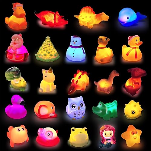 Miniatura 2 de JOYIN Juguetes de baño iluminados 2023, calendario de Adviento de cuenta regresiva de 24 días para niños pequeños, con luces LED, animales