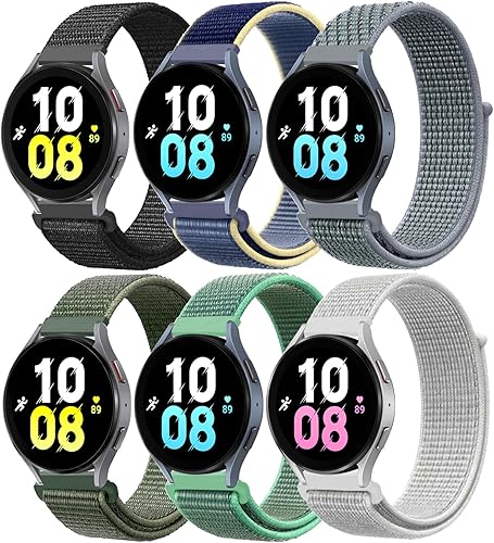 Miniatura 9 de Correa de nailon de 0.78 pulgadas para Samsung Galaxy Watch 546active 2 de 1.575 pulgadas, 1.732 pulgadas, Galaxy Watch 5 Pro de 1.772 pulgadas,