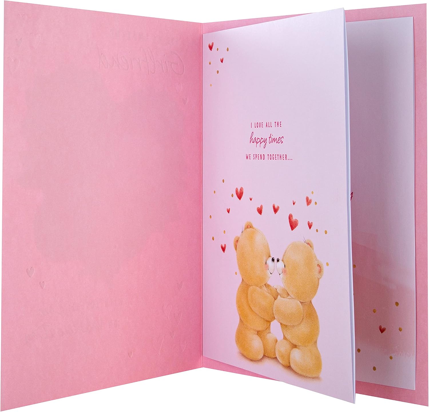 Hallmark Luxury Valentine's Day Card for Girlfriend - Adorable Forever Friends Design with Gift Box