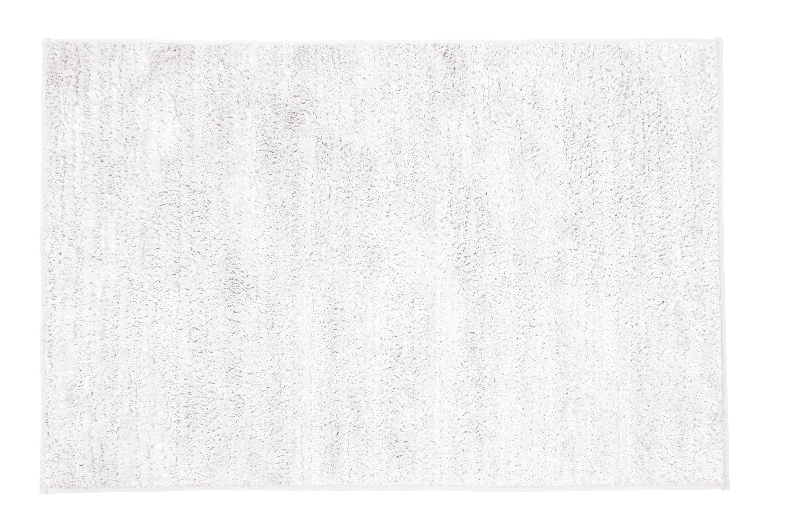Kleine Wolke Badteppich Glow Weiß 60 x100 cm | OEKO-TEX zertifiziert, rutschhemmende Unterseite, für Fußbodenheizung, maschinenwaschbar, 100% Polyester