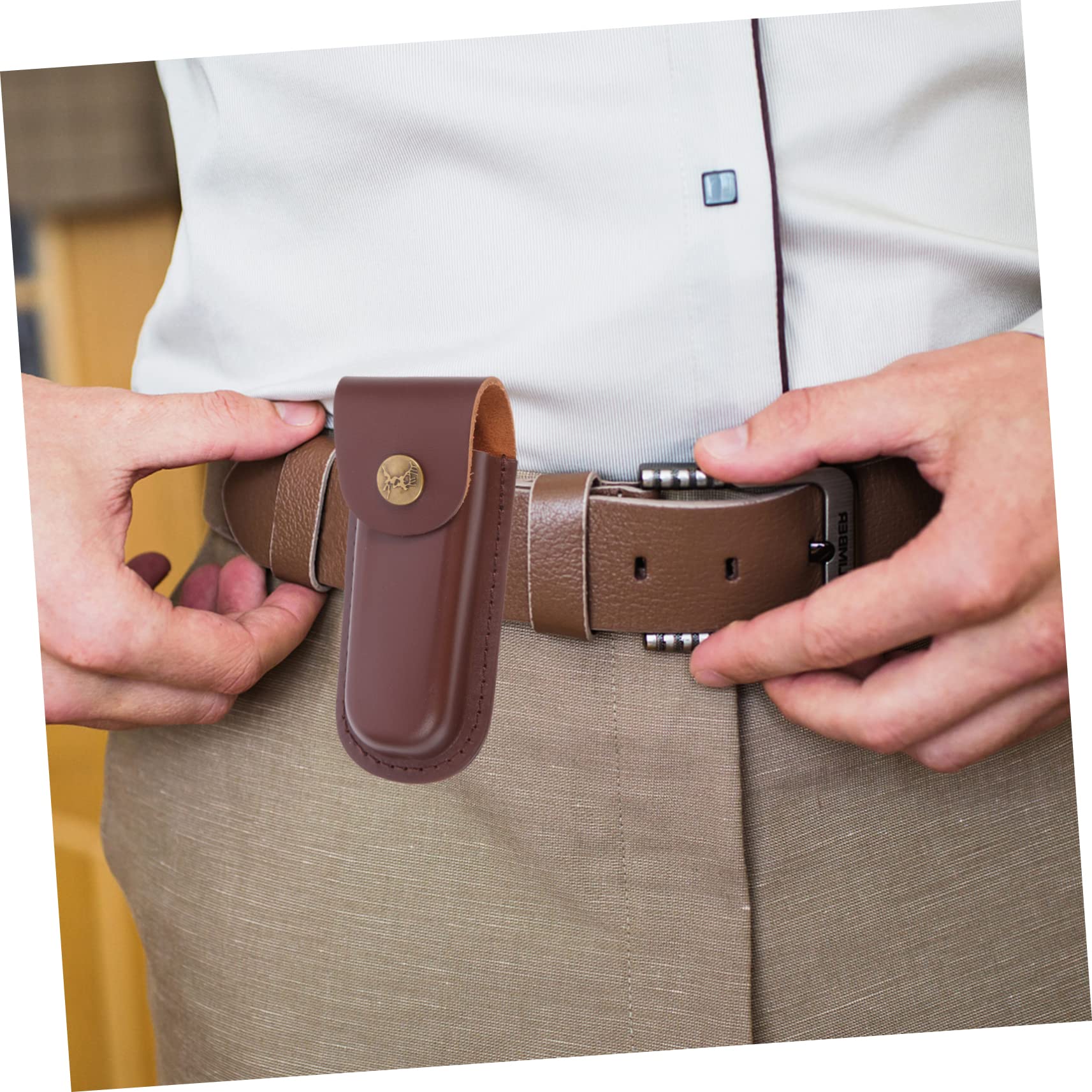 Cabilock Portable Leather Cutter Cover Design for Easy Carrying Protection Sleeve for Outdoor Indoor Use Present for Men Chefs Practical Tool Accessory