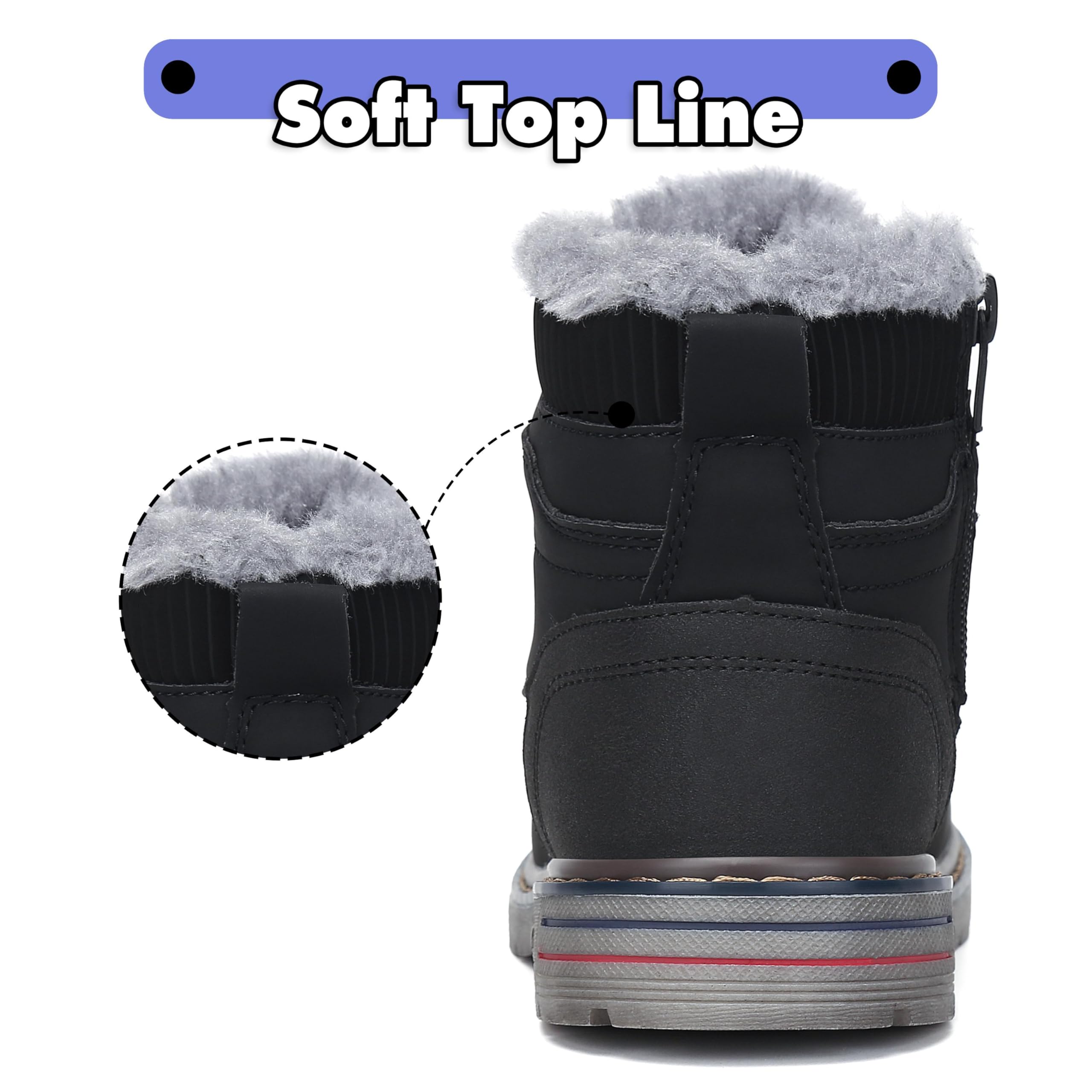 Mishansha Bambino Stivali da Neve Ragazzo Ragazza Inverno Antiscivolo Caldo Scarpe Unisex, GR.24-36