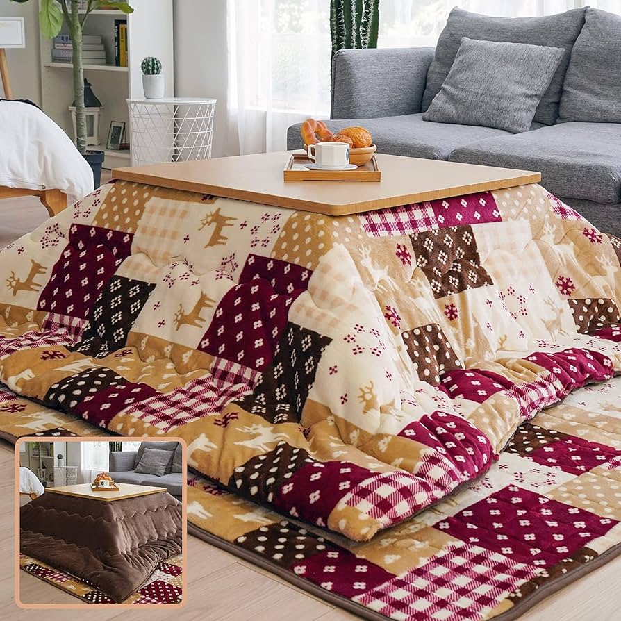 おしゃれ ふかふか かわいい 暖かい 長方形 こたつ布団 ギンガムチェックグレー g132021]【205cm×205cm】 Orb 厚掛けこたつ布団 単品 こたつ布団