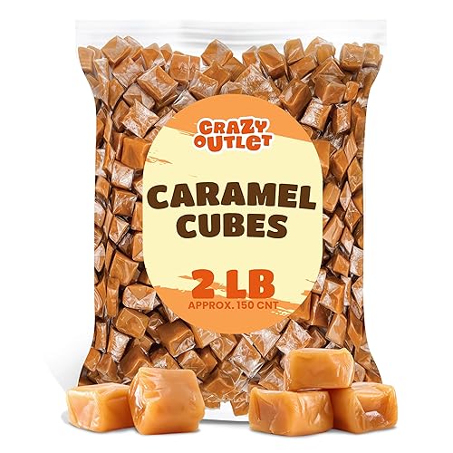 Miniatura 3 de CrazyOutlet Kraft Americas Classic Caramels Caramelos cubos de caramelo envueltos individualmente paquete a granel 2 libras