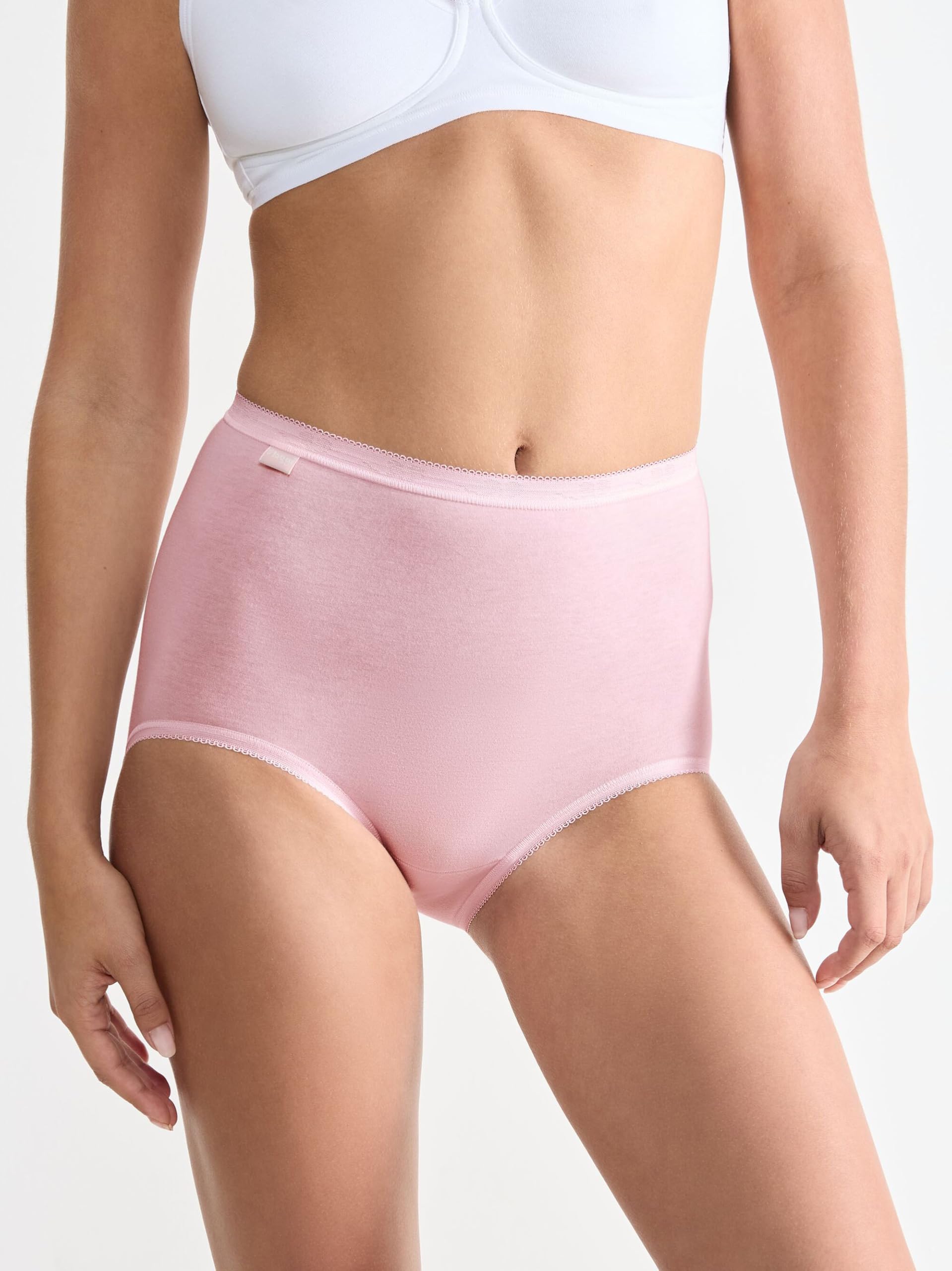 Sloggi Calzoncillos Midislip de algodón para mujer, ropa interior, uso diario, básicos, cintura cómoda, costuras, Basic+ Maxi Multiple Colours 19, 50