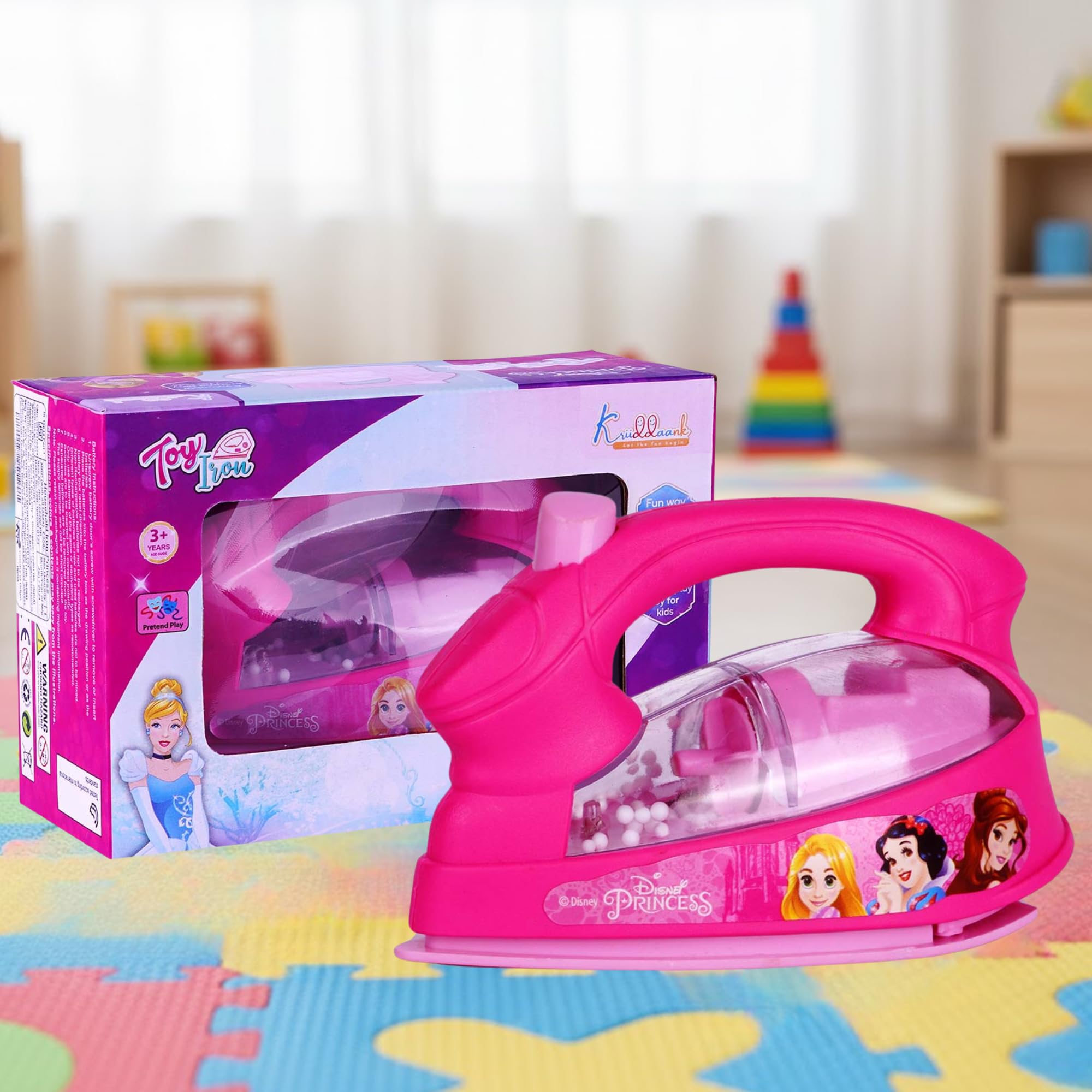 Kriiddaank Disney Princess Theme Press Iron with Light & Sound Iron Toy for Kids | Fun & Educational Toy for Kids | Safe, Engaging & Interactive Play-picture-22