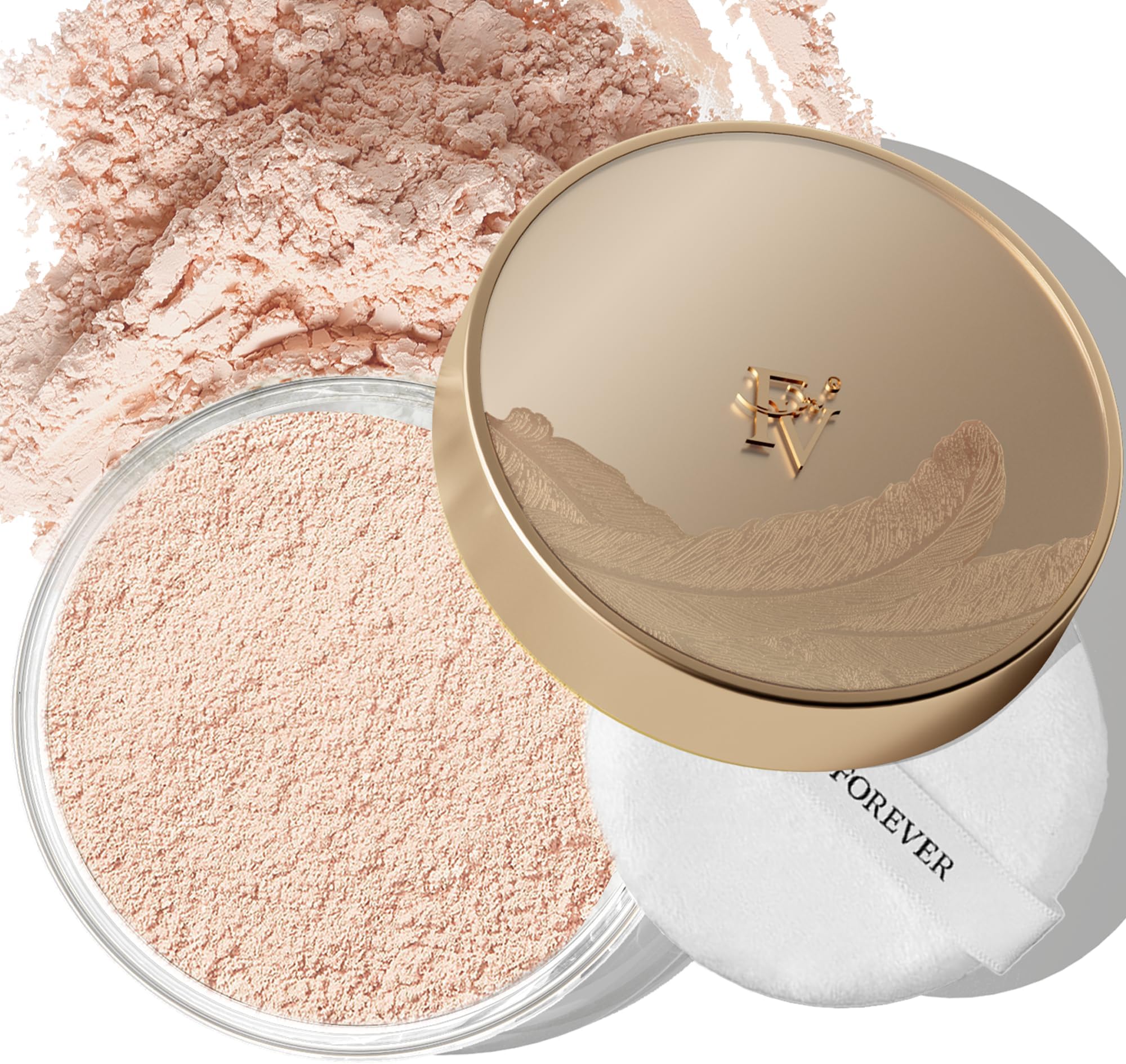 FV Matte Loose Setting Powder, Lightweight Oil-control and Long Lasting Translucent Face Powder, Talc-free, Smooths Pores & Lines Blurring Powder, for All Skin Tones, 02 Nature