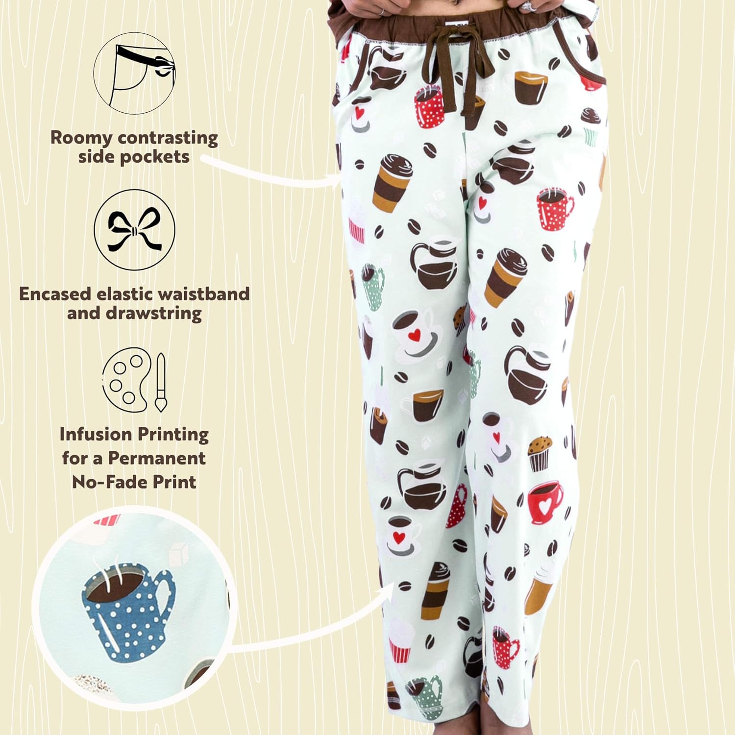Lazy One Pajamas for Women, Cute Pajama Pants and Top Separates - Image 6
