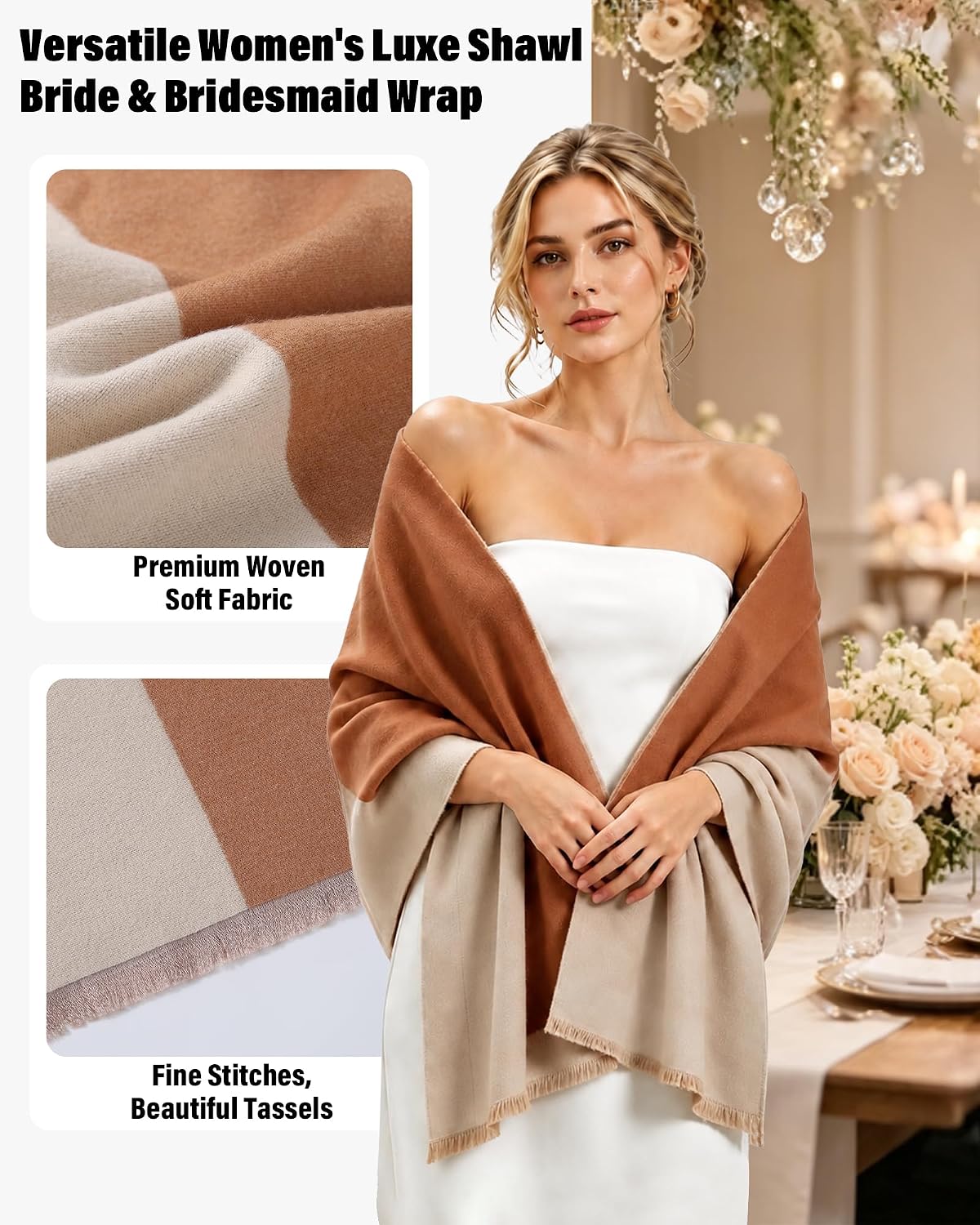 Scarf for Women Pashmina Wraps Blanket Shawls for Evening Dresses