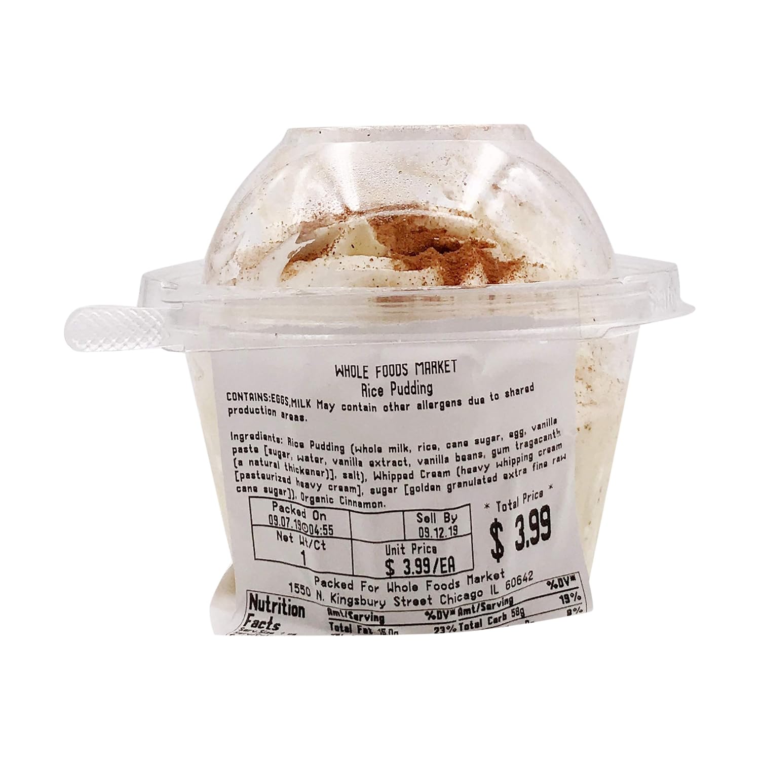 Whole Foods Market, Rice Pudding, 8 Ounce