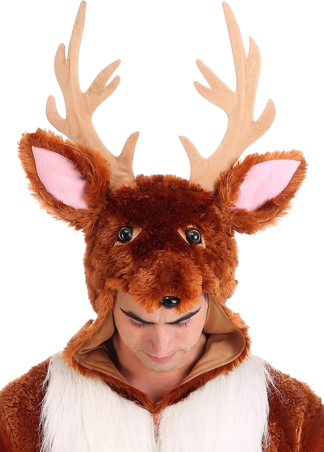 Fun Costumes Enchanting Dashing Deer Costume - Adult's Jumpsuit with Antlered Hood and Attached Tail