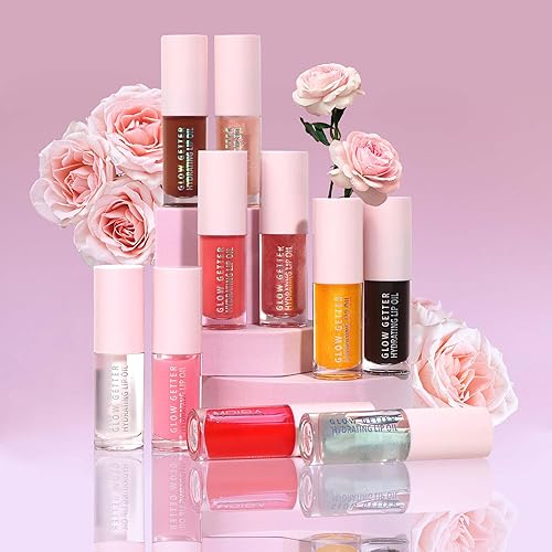 Vista 23 de Moira Glow Getter - Aceite hidratante para labios (009, rosa burbuja)